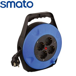 SMATO 스마토 SM R4-10S 접지형 4구 전선릴 캠핑릴 다용도 전선릴 케이블릴 1.5SQ x 10m