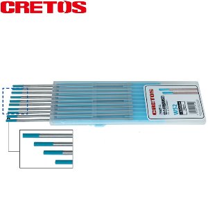 CRETOS 크레토스 텅스텐 WS2 청녹색 모든강종 사용 가능 10개 단위 판매 1판 판매 1.6 2.0 2.4 3.2 4.0 텅스텐봉 알곤 용접봉