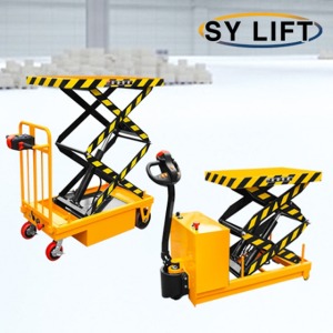 SY LIFT SET-1500E 완전 전동 2단 테이블 리프트 운반구 운반하역