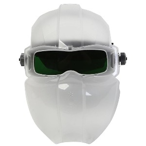 써보레 보안면 바이저 블랙(녹색3) 안면보호 마스크 착용가능
