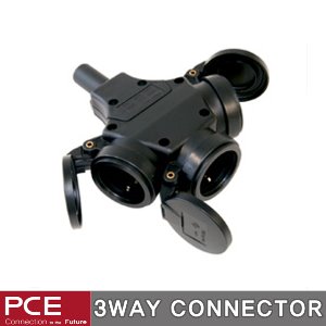 PCE 25322-sxs 3way connector 3way 콘넥타 IP44 250V 16A 3P 3구 방우형 콘센트