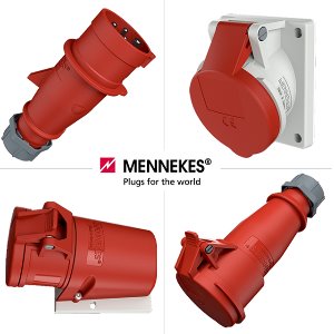 MENNEKES 메네키즈 유럽형 산업용 소켓 플러그 400V 16A 4P IP44 산업용 플러그 콘센트 커넥터